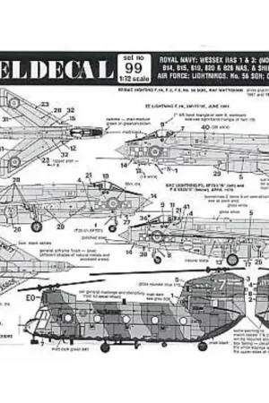 Sticker Royal Navy RN Westland Wessex HAS.1 XM868/517 772 NAS Rescue 1982XM843/301 815 NAS HMS Ark Royal 1962 XP112/532 819 NAS Flitsaanbieding