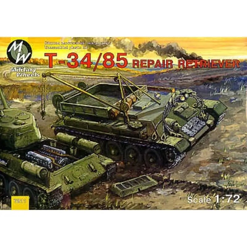 Populair T-34/85 recovery tank Schaalmodel