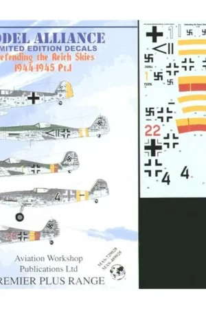 Sticker ML729028 Defending the Reich Part 1. (5) Messerschmitt Bf 109G White 1 9/JG 28 France 1944 Black 4 yellow/white/yellow t Speciale Aanbieding