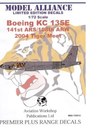 Merkproduct Sticker Boeing KC-135E (1) 71431 141 ARS/108 ARW New Jersey ANG 2004 Tiger Meet Decal