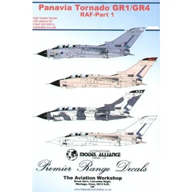 Sticker Panavia Tornado GR.1/GR.4 Part 1. (8) GR.1 ZA370 2(AC) Squadron grey/green camouflage ZA592/C 2(AC) Squadron grey/white Uitverkoop