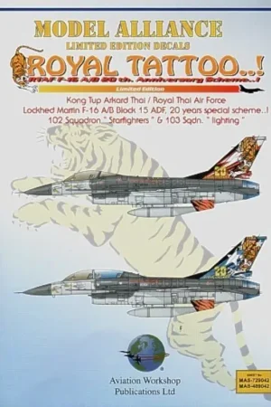 Sticker Royal Thai Air Force F-16 20th Anniversary (2) General Dynamics F-16A 10311 103 Squadron Lightning General Dynamics F-16 Shop Nu