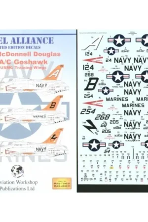 Tijdelijk Beschikbaar Sticker T-45A/C Goshawk (4) 165068 268/B or 163654 254/B TW-2 NAS Kingsville 165467 124/A VT-7 Eagles TW-1 NAS Meridian 163635/2