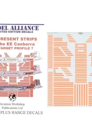 Sticker Flourescent Orange Strips for BAC/EE Canberras Decal Veilige Betaling