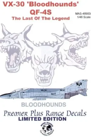 Fabrieksprijs Sticker QF-4S 3832 VX-30 Bloodhounds The Last of the Legend Decal