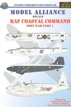 Sticker RAF Coastal Command Post War Pt 1 (4) Avro Lancaster GR Mk.III SW329 J-G 203 Squadron St Eval 1948 Avro Shackleton MR.2 Lage Kosten