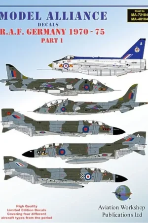 Sticker RAF Germany during 1970′s. BAC/EE Lightning F.2A XN793 / A of 92 Squadron based at RAF GuÅttersloh West Germany in 1972. Express Levering