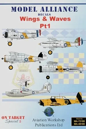 Sticker Wings & Waves Pt 1 (7) Walrus 1 K8343.769 718 Flt HMS Exeter 1937 L2236/G9U 712 Squadron HMS Cumberland 1939 Fairey Swor Populair
