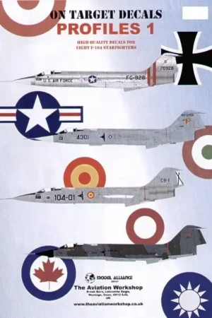 Sticker On Target Lockheed F-104 Starfighters (8) Lockheed F-104C 70928 479TFW George Air Force Base 1964 Lockheed F-104G 104770 Flitsaanbieding