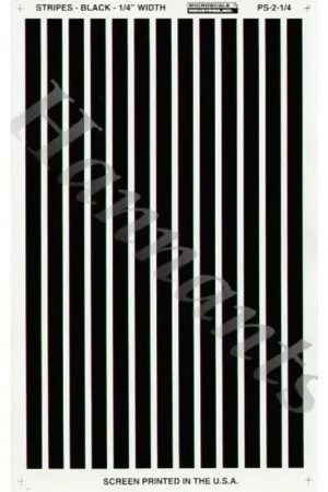 Veilige Betaling Sticker 1/4 Black Parallel Stripes 0,6 cm Decal