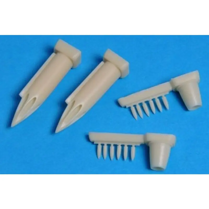 Direct Verzonden Saab JA-37 Viggen Rocket pod m/70 x 2 (toebehoren voor modelbouwsets van Heller) Accessoire