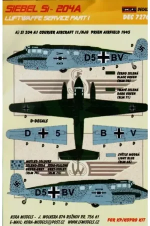 Betaalbaar Sticker Siebel Si-204A Luftwaffe part 1 Decal