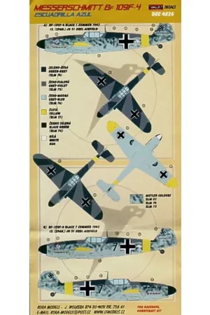 Flitsaanbieding Sticker Messerschmitt Bf 109F-4 Escuadrilla Azul