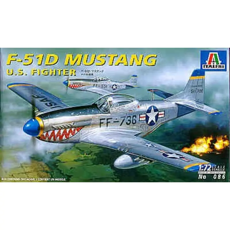 Snelle Levering North American P-51D Mustang. Decals: 65th Squadron RAF 1945 USAF Korea 1950 NZAF 1953.