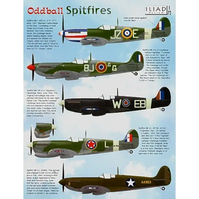 Sticker Oddball Supermarine Spitfire Decal Rechtstreeks Van De Fabrikant