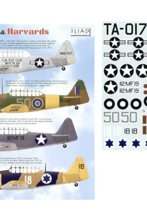Fabrieksprijs Sticker Texans and Harvards (4) North American AT-6F 482017 TA-017 `Plan Your Future with the AAF Enlist Now Harvard Mk.IIb FX21