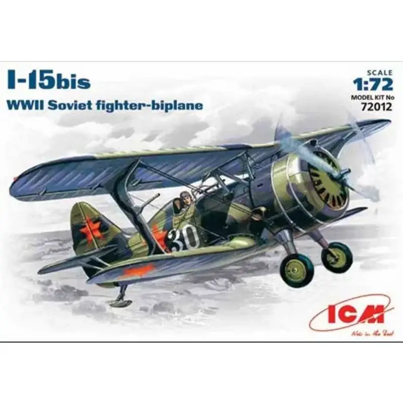 Polikarpov I-15bis with wheels. Russian markings Schaalmodel Tijdelijk Beschikbaar