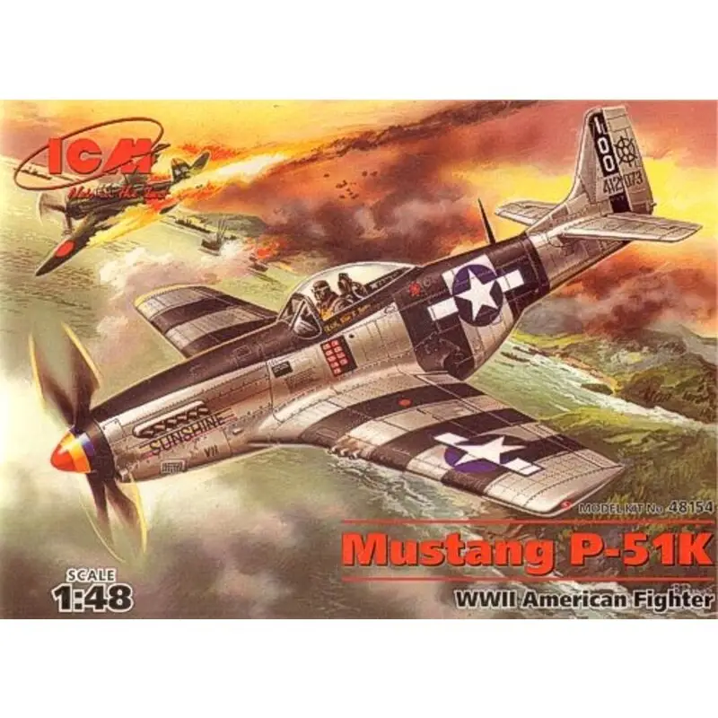 North American P-51K Mustang Schaalmodel Op = Op