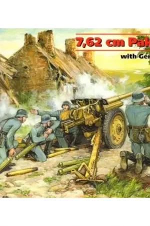 7.62cm PAK 36(r) with Crew Schaalmodel Merkproduct