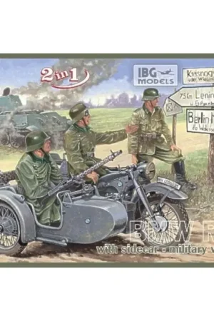 BMW R12 with sidecar - military versions (2 in 1) Schaalmodel Op = Op
