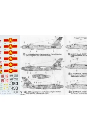 Sticker Ilyushin IL-28/RT/U Beagle/Mascot (toebehoren voor modelbouwsets van Bilek and Italeri) Bestel Nu