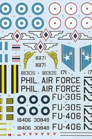 Beste Prijs Sticker North American F-86D International (4) 16171 337Squadron 1965 Camouflage green/tan/grey 18305 FU-305 343 Squadron 1963 n