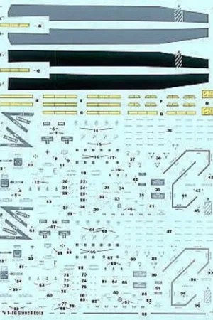 Korting Sticker McDonnell Douglas F/A-18 Hornet Stencil Data. Data Walkways Formation Lights for two aircraft