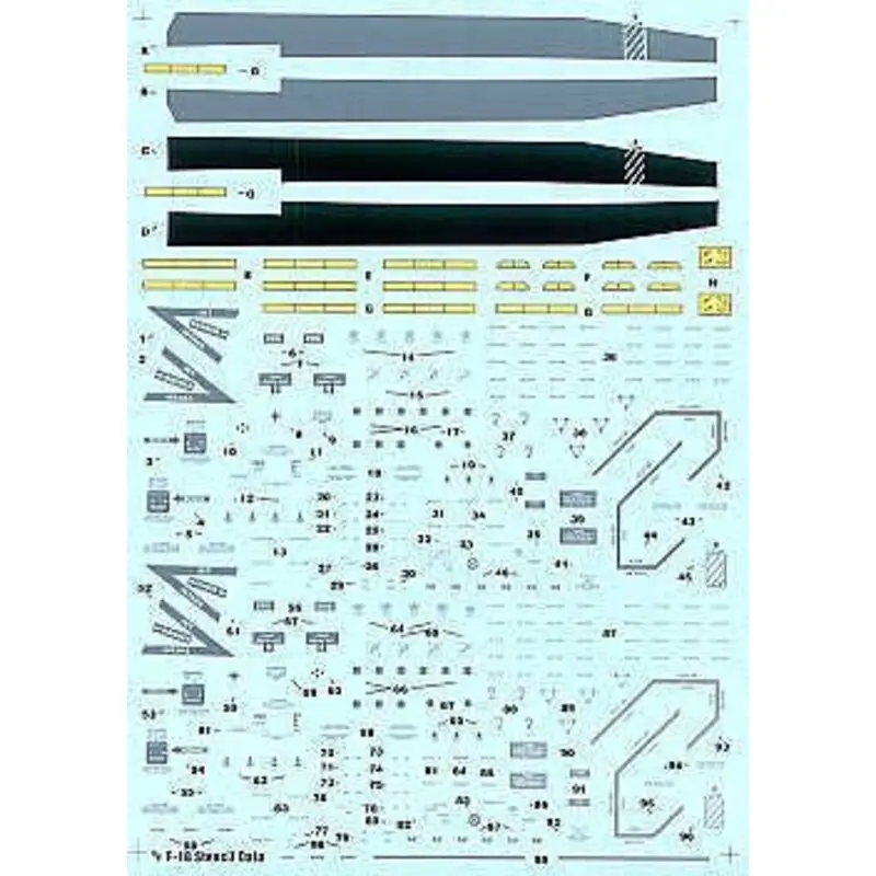 Korting Sticker McDonnell Douglas F/A-18 Hornet Stencil Data. Data Walkways Formation Lights for two aircraft