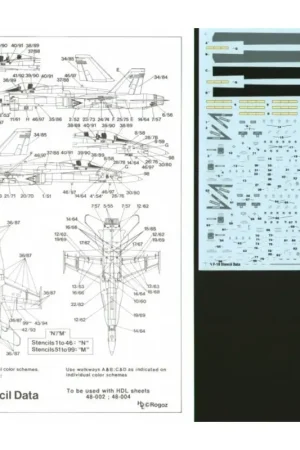 Lage Prijs Sticker McDonnell Douglas F/A-18 Hornet Stencil Data. Data Walkways Formation Lights for two aircraft