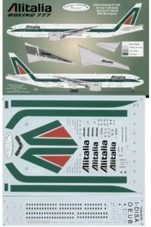 Betaalbaar Sticker Boeing 777 ALITALIA I-DISA/B/E/O/U GE engines Decal
