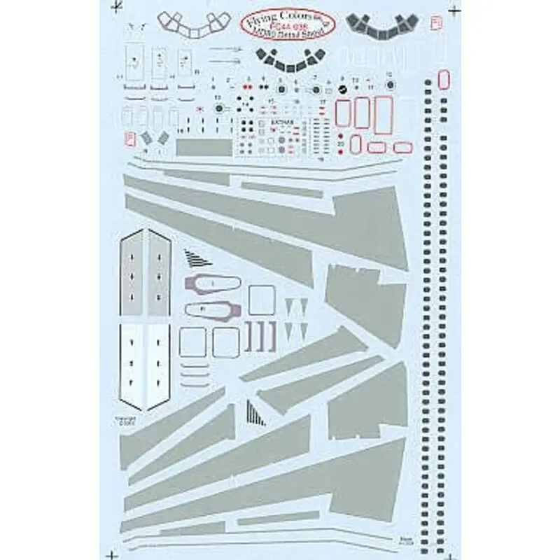 Sticker MD-80 Detail sheet. Inc windows doors inspar panels etc (toebehoren voor modelbouwsets van Minicraft and Revell) Shop Nu