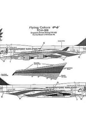Lage Kosten Sticker Boeing 747-400 SINGAPORE AIRLINES 50th Anni 9V-SMZ Decal
