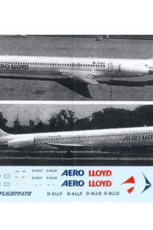 Voordeelprijs Sticker McDonnell Douglas MD-80 Aerolloyd current scheme Decal