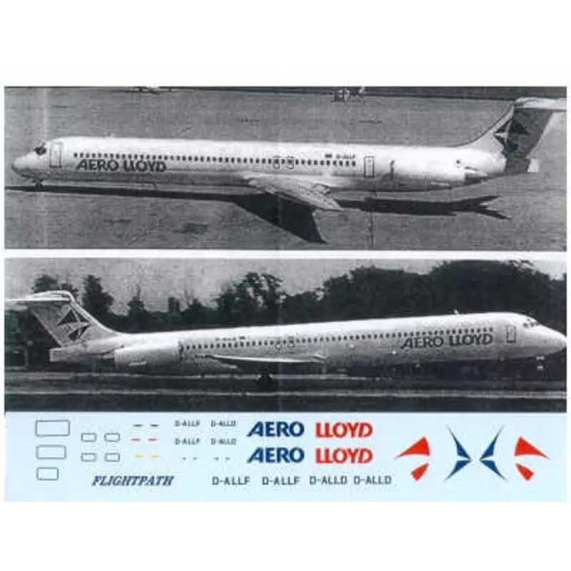 Voordeelprijs Sticker McDonnell Douglas MD-80 Aerolloyd current scheme Decal