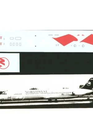 Sticker Douglas DC-9-50 NORTHWEST ′95 Experimental Lt grey scheme Decal Gecertificeerd