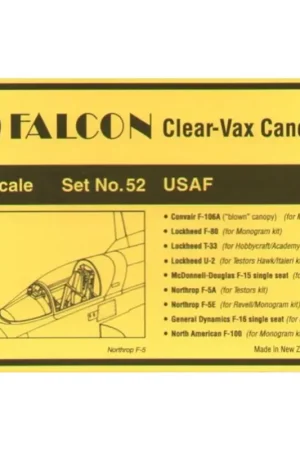 Beperkte Voorraad USAF Post 1950. Convair F-106A Delta Dart (blown canopy) (toebehoren voor modelbouwsets van Monogram) Lockheed F-80 (toebehoren