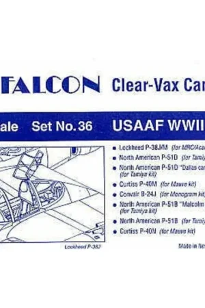 Koop Online USAAF WWII part 2. Lockheed P-38J/M (toebehoren voor modelbouwsets van Academy and MRC) North American P-51D Mustang (toebehoren