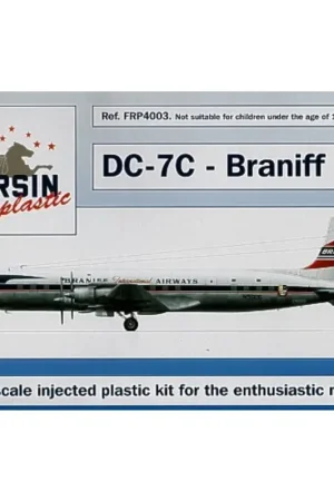 Korting Douglas DC-7. Decals Braniff Schaalmodel