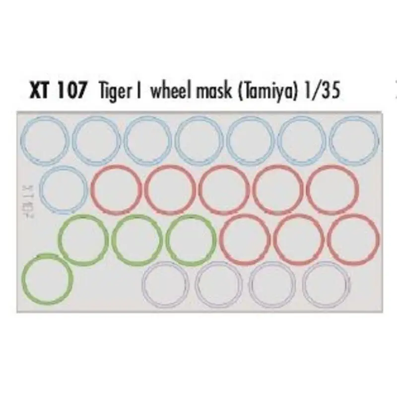 Laatste Versie Pz.Kpfw.VI Tiger I wheel mask (toebehoren voor modelbouwsets van Tamiya)