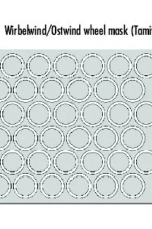 Wirbelwind.Ostwind wheel paint masks (toebehoren voor modelbouwsets van Tamiya) Gratis Retour