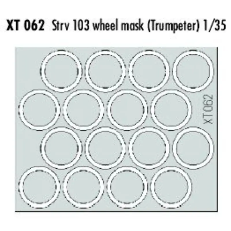 Strv.103 wheel paint masks (toebehoren voor modelbouwsets van Trumpeter) Shop Nu