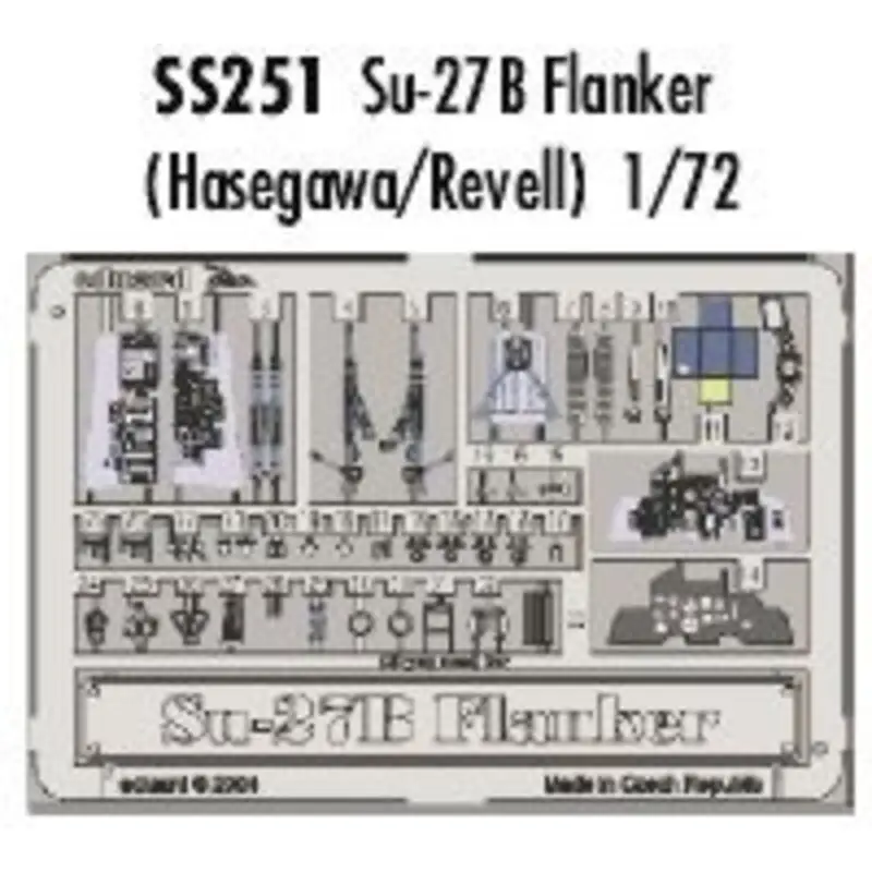 Korting Sukhoi Su-27B Flanker PRE-PAINTED IN COLOUR! (toebehoren voor modelbouwsets van Hasegawa and Revell) This Zoom set is a simplifi