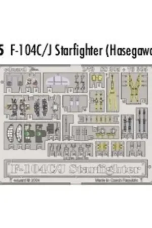 Aanbieding Lockheed F-104C/J Starfighter PRE-PAINTED IN COLOUR! (toebehoren voor modelbouwsets van Hasegawa) This Zoom set is a simplified