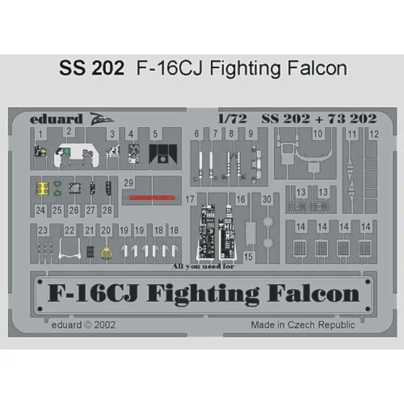 Meest Verkocht Lockheed Martin F-16CJ Fighting Falcon PRE-PAINTED IN COLOUR! (toebehoren voor modelbouwsets van Hasegawa) This Zoom set is a si