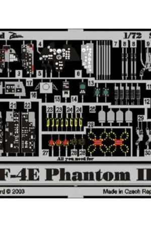 Seizoensaanbieding F-4E Phantom PRE-PAINTED IN COLOUR! (toebehoren voor modelbouwsets van Hasegawa) This Zoom set is a simplified version of the st