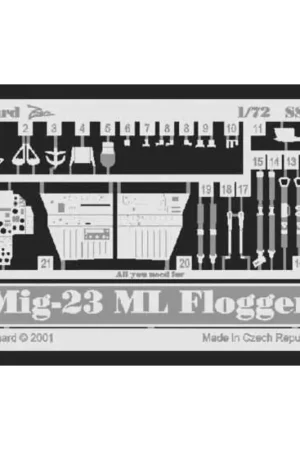 Direct Beschikbaar Mikoyan MiG-23 ML Flogger (toebehoren voor modelbouwsets van Italeri) This Zoom set is a simplified version of the standard sets