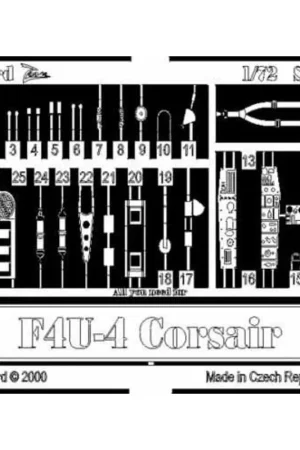 Gecertificeerd Vought F4U-4 Corsair (toebehoren voor modelbouwsets van Italeri) This Zoom set is a simplified version of the standard sets and