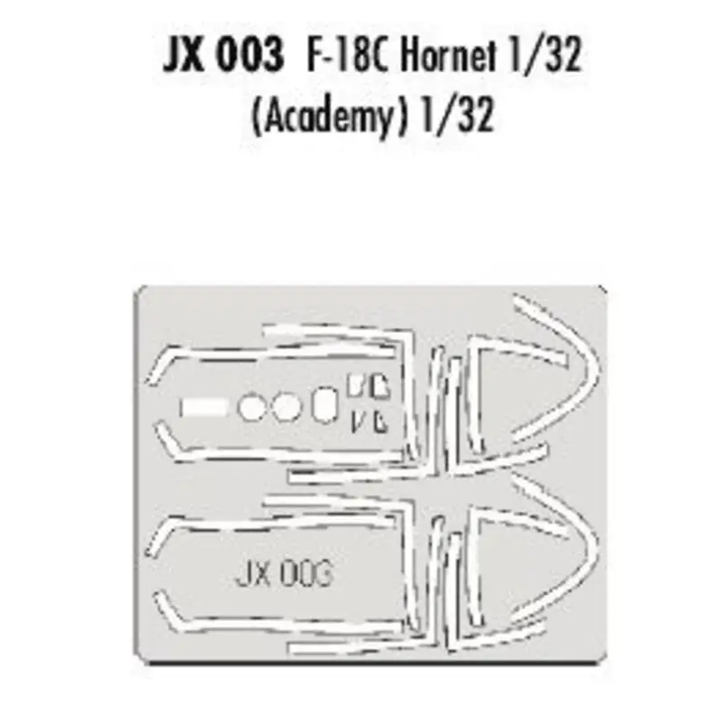 Aanbieding McDonnell Douglas F/A-18C Hornet (toebehoren voor modelbouwsets van Academy) (made from yellow Kabuki tape produced in Japan)