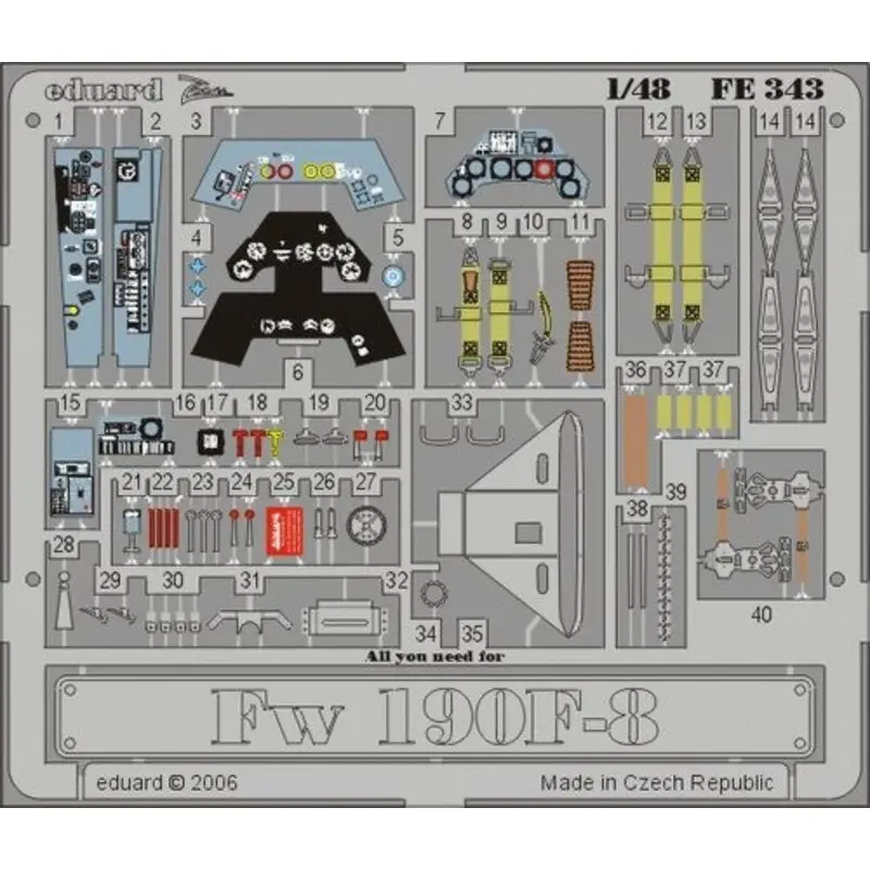Focke Wulf Fw 190F-8 (toebehoren voor modelbouwsets van Tamiya TA61039) This Zoom set is a simplified version of the standard se Seizoensaanbieding