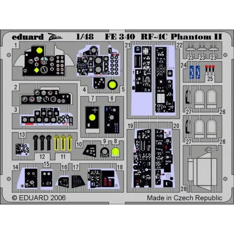 Direct Beschikbaar RF-4C Phantom PRE-PAINTED IN COLOUR! (toebehoren voor modelbouwsets van Hasegawa) This Zoom set is a simplified version of the s